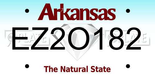 EZ2O182 Arkansas License Plate