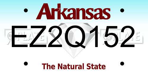 EZ2Q152 Arkansas License Plate