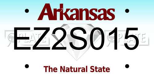 EZ2S015 Arkansas License Plate