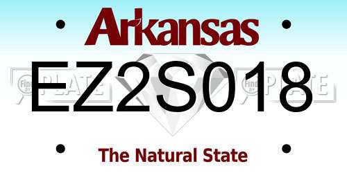 EZ2S018 Arkansas License Plate