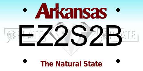 EZ2S2B Arkansas License Plate