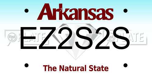 EZ2S2S Arkansas License Plate