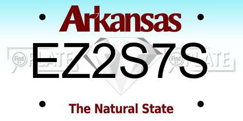 EZ2S7S Arkansas License Plate