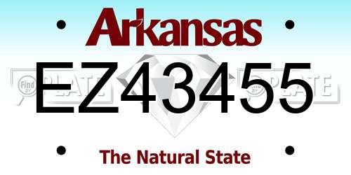 EZ43455 Arkansas License Plate