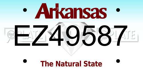 EZ49587 Arkansas License Plate