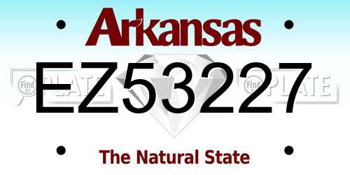 EZ53227 Arkansas License Plate