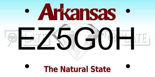 EZ5G0H Arkansas License Plate