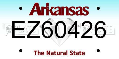 EZ60426 Arkansas License Plate
