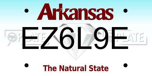 EZ6L9E Arkansas License Plate