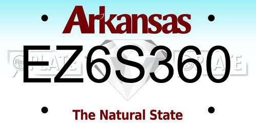 EZ6S360 Arkansas License Plate