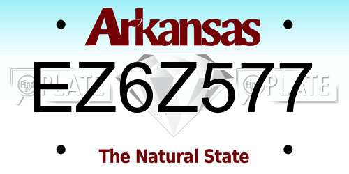 EZ6Z577 Arkansas License Plate