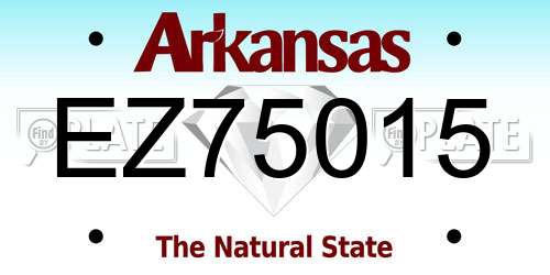 EZ75015 Arkansas License Plate