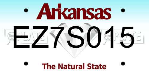 EZ7S015 Arkansas License Plate
