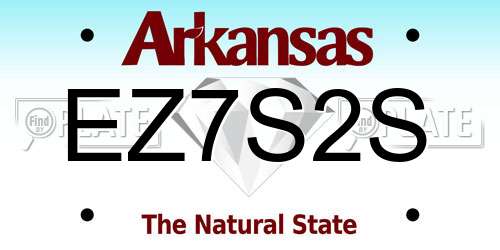 EZ7S2S Arkansas License Plate