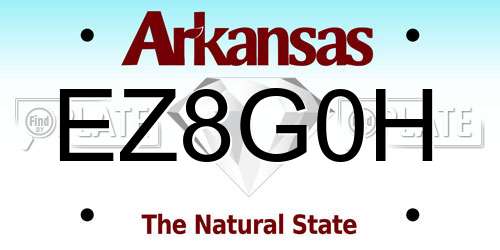 EZ8G0H Arkansas License Plate