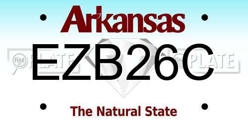 EZB26C Arkansas License Plate