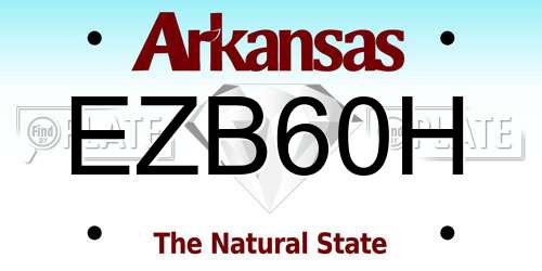 EZB60H Arkansas License Plate
