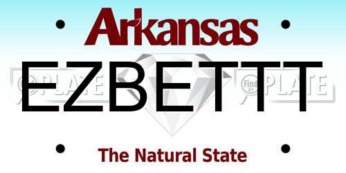 EZBETTT Arkansas License Plate