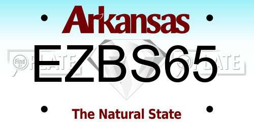 EZBS65 Arkansas License Plate