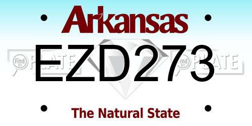 EZD273 Arkansas License Plate
