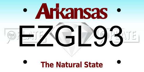 EZGL93 Arkansas License Plate