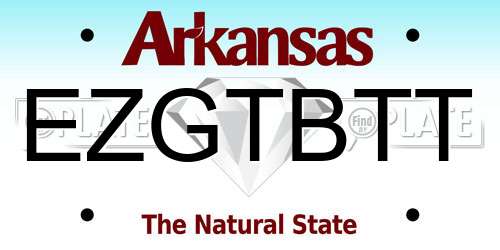 EZGTBTT Arkansas License Plate