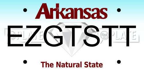 EZGTSTT Arkansas License Plate