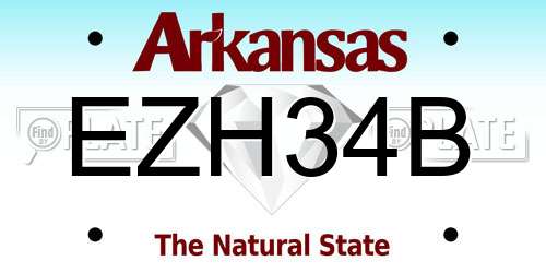 EZH34B Arkansas License Plate