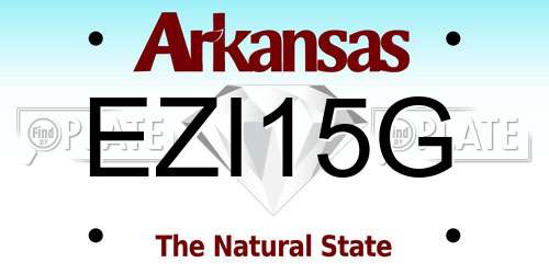 EZI15G Arkansas License Plate