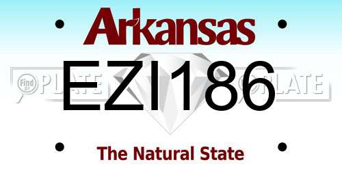 EZI186 Arkansas License Plate