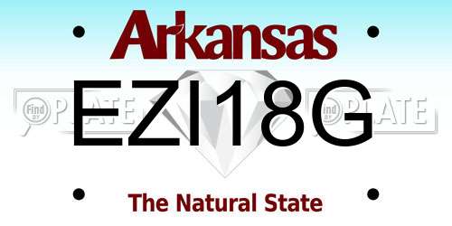 EZI18G Arkansas License Plate