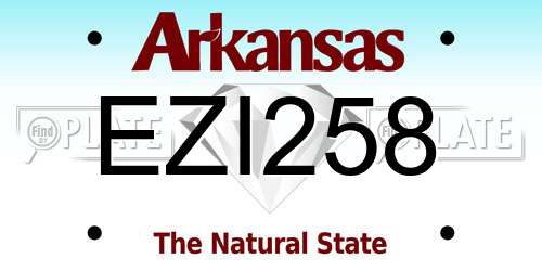 EZI258 Arkansas License Plate