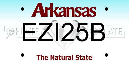 EZI25B Arkansas License Plate