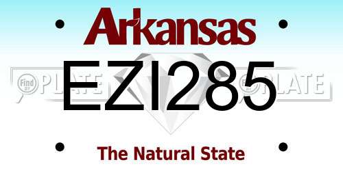 EZI285 Arkansas License Plate