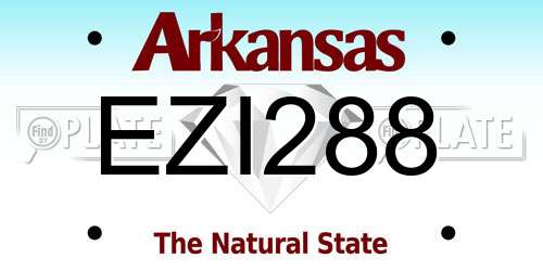 EZI288 Arkansas License Plate