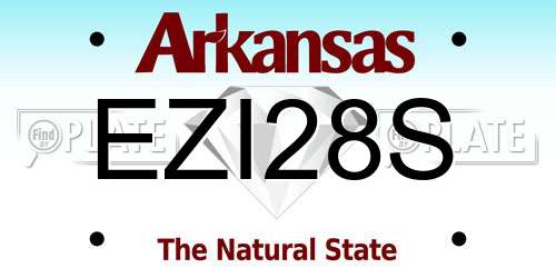 EZI28S Arkansas License Plate