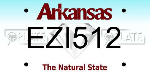 EZI512 Arkansas License Plate