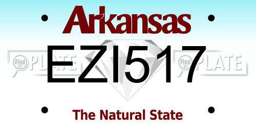 EZI517 Arkansas License Plate