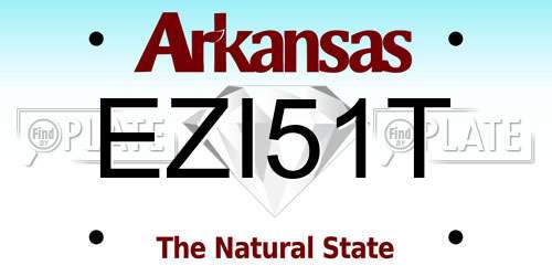EZI51T Arkansas License Plate