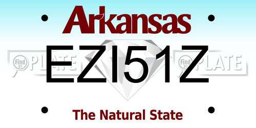 EZI51Z Arkansas License Plate