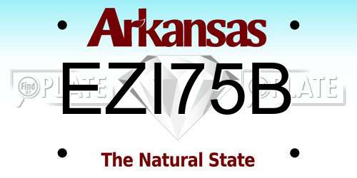 EZI75B Arkansas License Plate