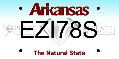 EZI78S Arkansas License Plate
