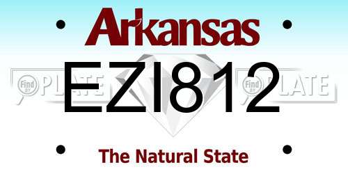 EZI812 Arkansas License Plate