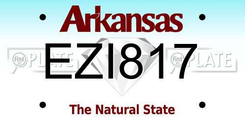 EZI817 Arkansas License Plate