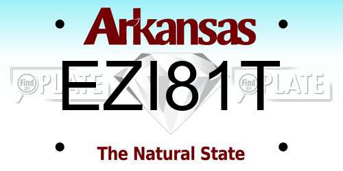 EZI81T Arkansas License Plate