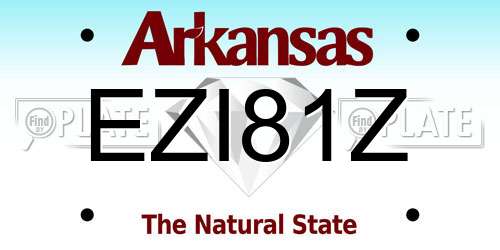 EZI81Z Arkansas License Plate