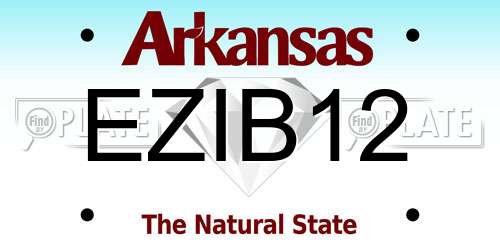 EZIB12 Arkansas License Plate