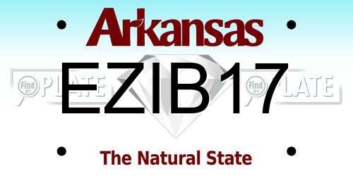 EZIB17 Arkansas License Plate