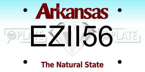 EZII56 Arkansas License Plate