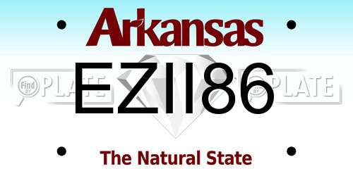 EZII86 Arkansas License Plate